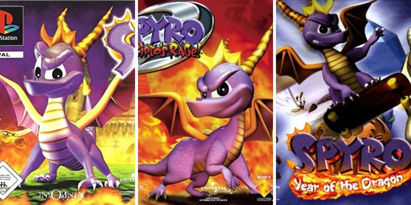 Spyro The Dragon PS1 Trilogy Cover Art
