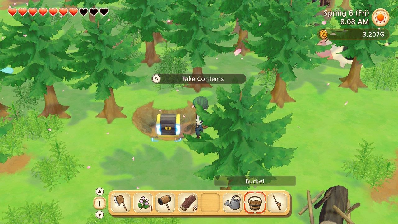 Story of Seasons Pioneers of Olive Town draining a pond