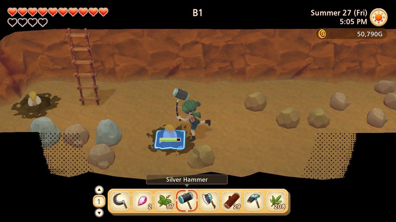 Story of Seasons Pioneers of Olive Town hitting baddies