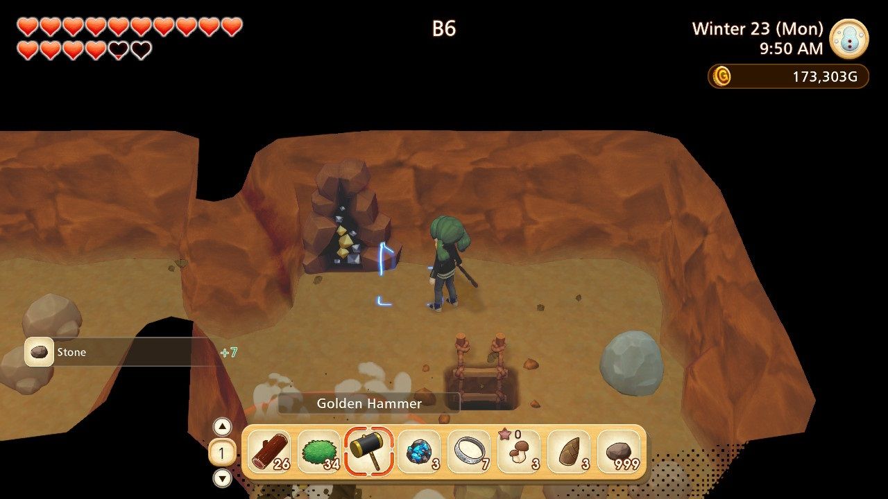 Story of Seasons Pioneers of Olive Town wall veins in the third mine