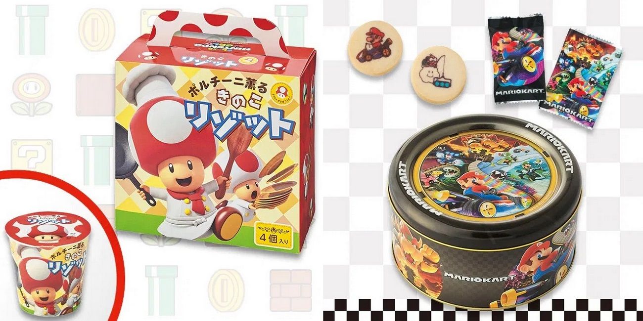 A variety of foods and containers available from Super Nintendo World