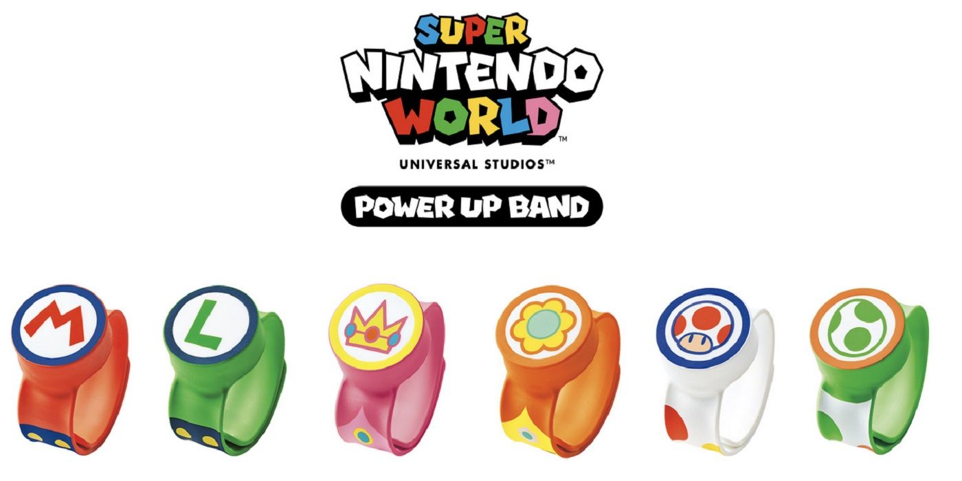 Power Up Bands Super Nintendo World six different designs Mario Luigi Peach