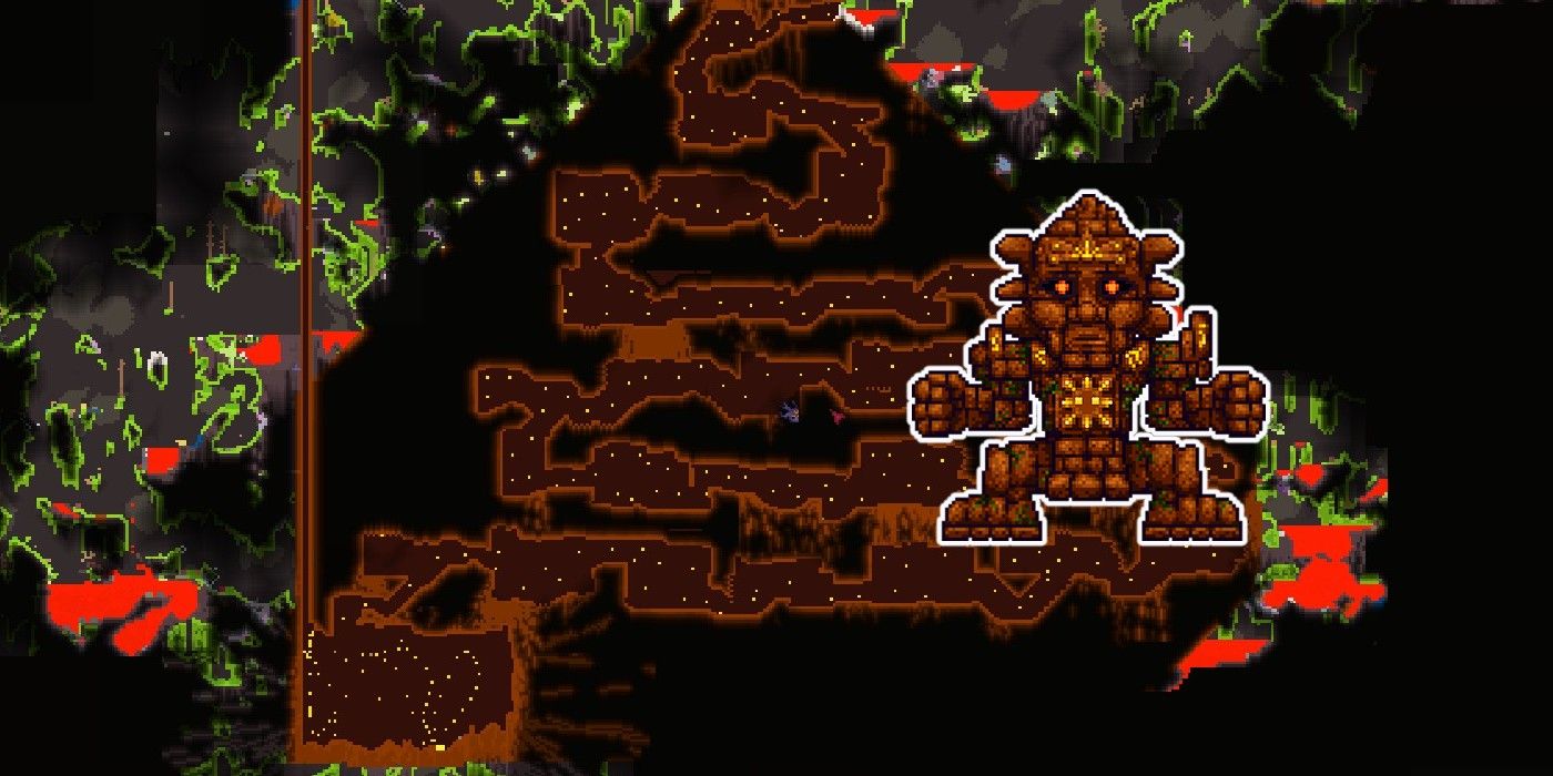 terraria jungle temple and golem boss