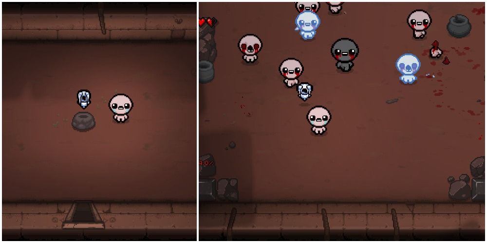 split image finding using freezer baby to freeze The Binding of Isaac