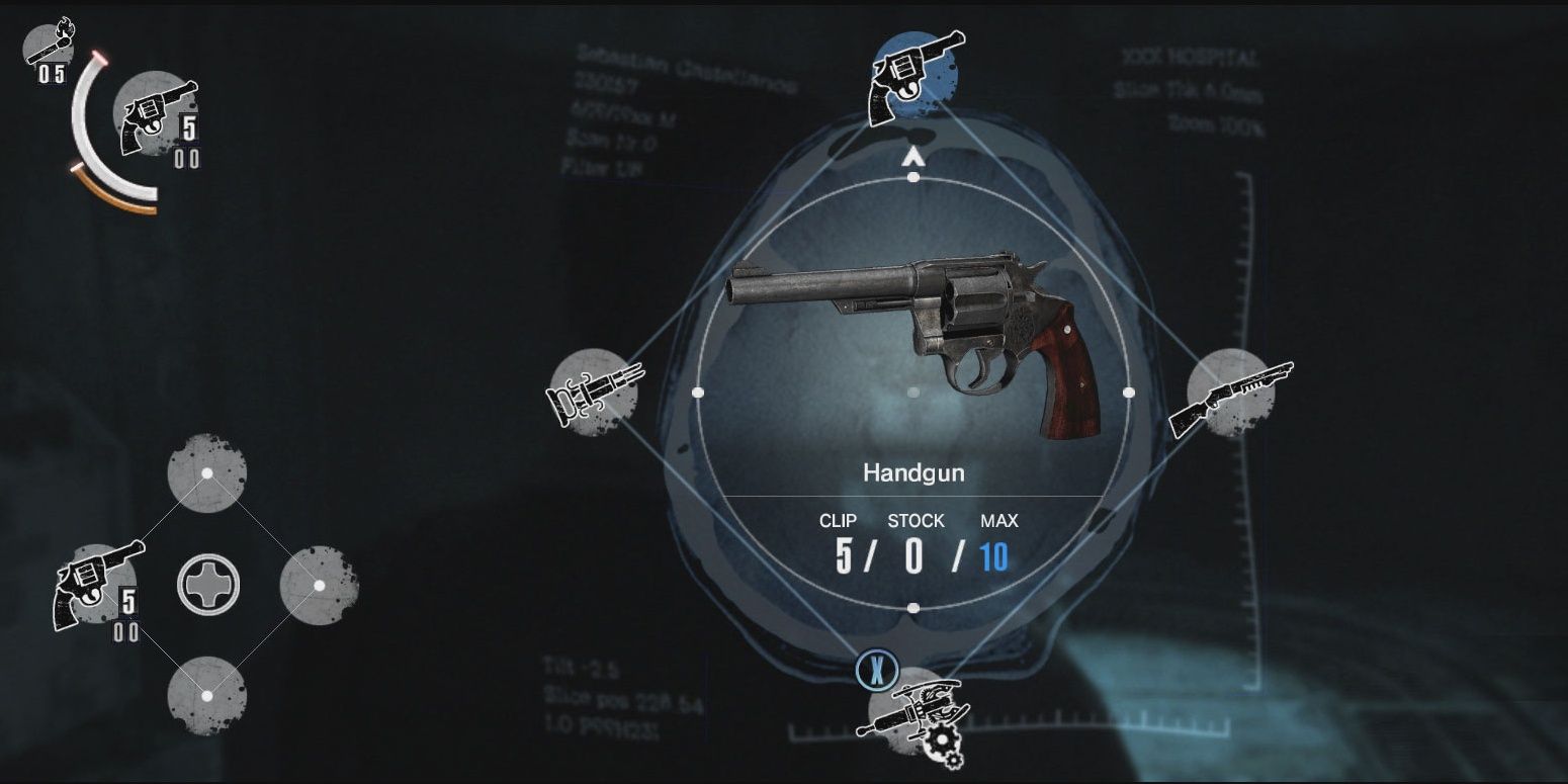Handgun specific page in arsenal screen