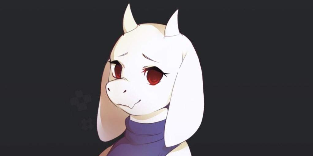 Toriel art red eyes