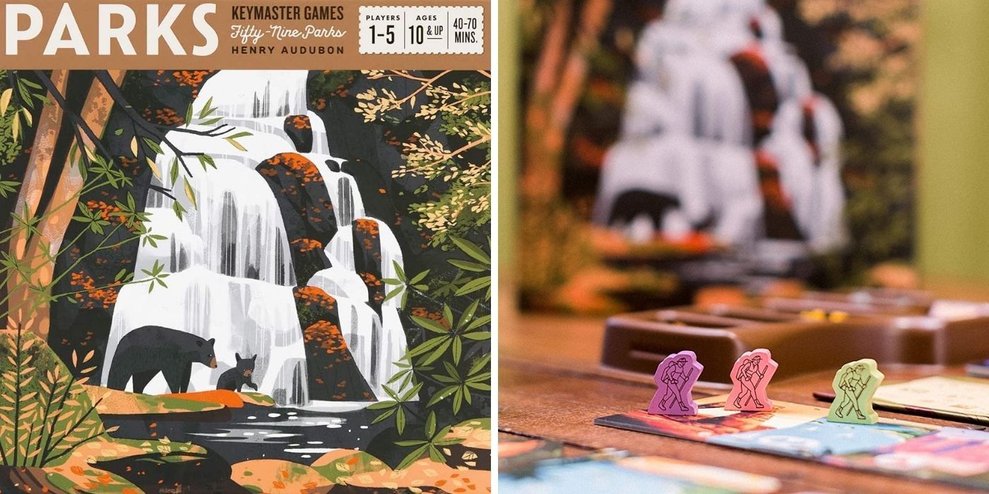 The Boardgame Parks with it’s meeples and cards