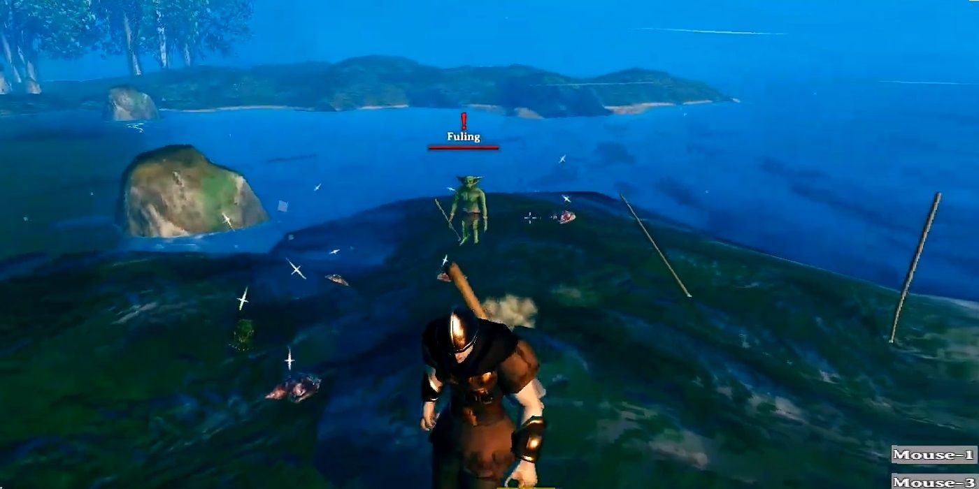 Valheim - Fighting an Enemy