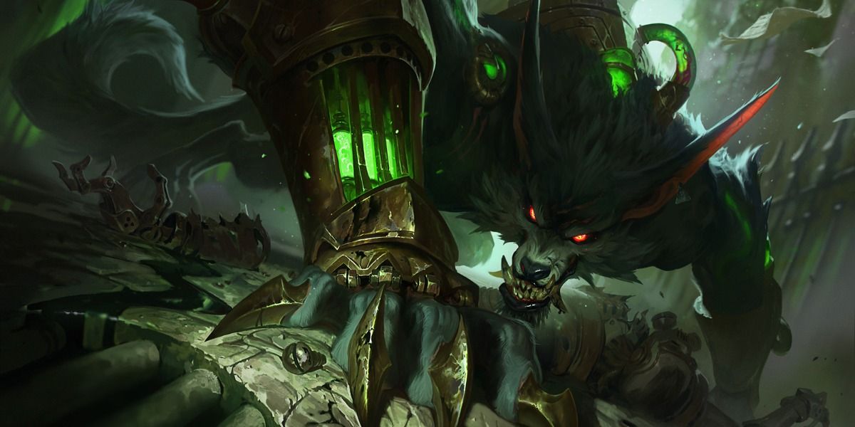 Warwick in their Splash Art from League of Legends