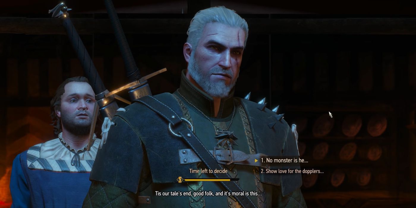 Witcher 3 Screenshot Of Geralt's Last Line In Play