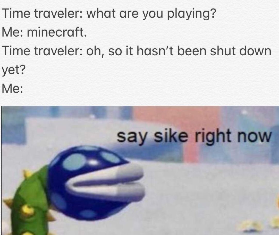 Minecraft Shutting Down Meme