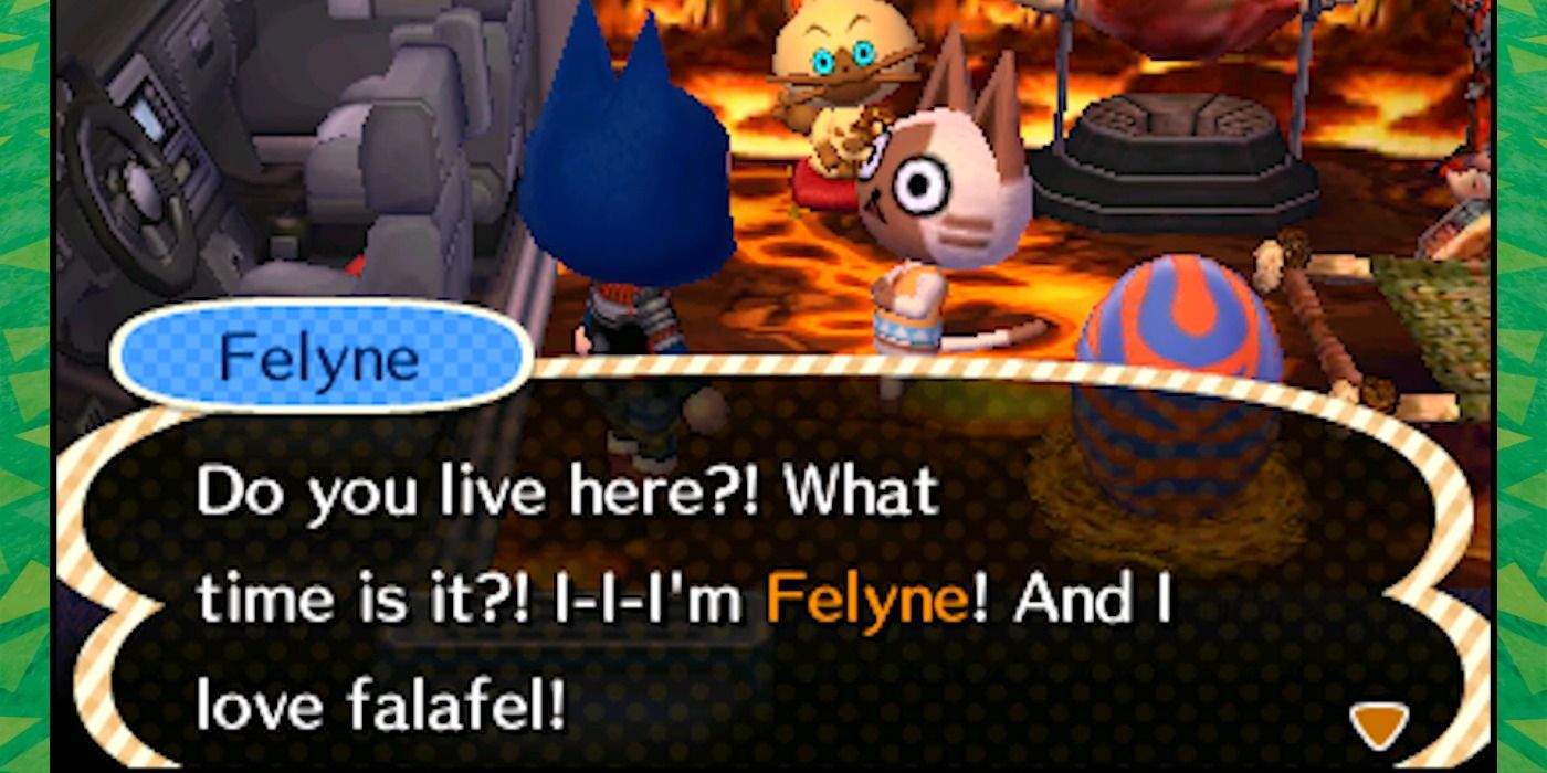 Felyne loves food in Animal Crossing