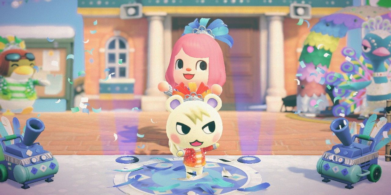 Marshal dancing in Animal Crossing: New Horizons