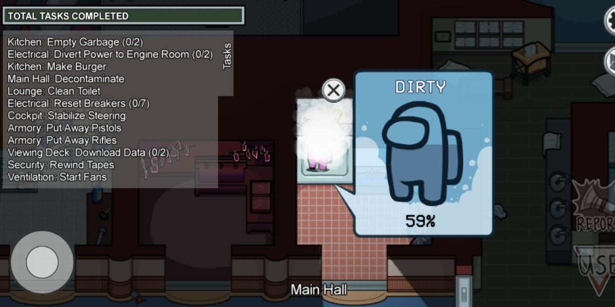 Decontaminate task from Among Us
