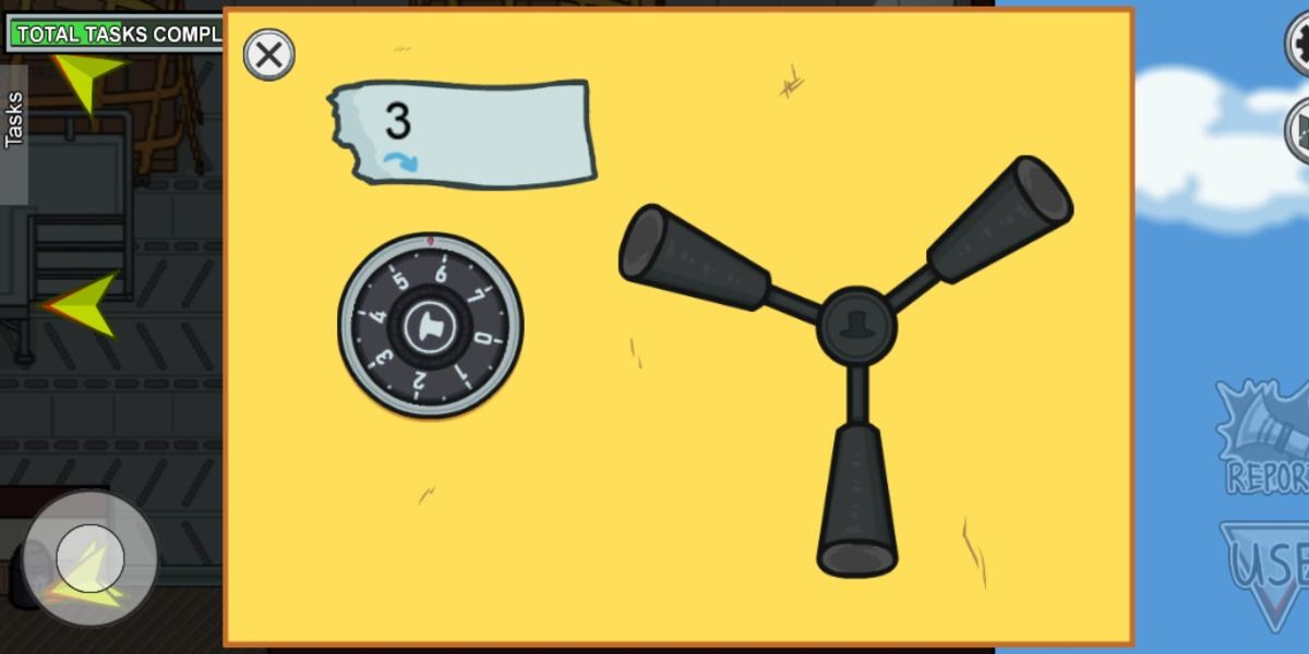 Unlock Safe task from Among Us