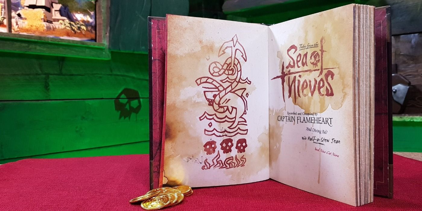 Captain Flameheart in the Sea of Thieves book