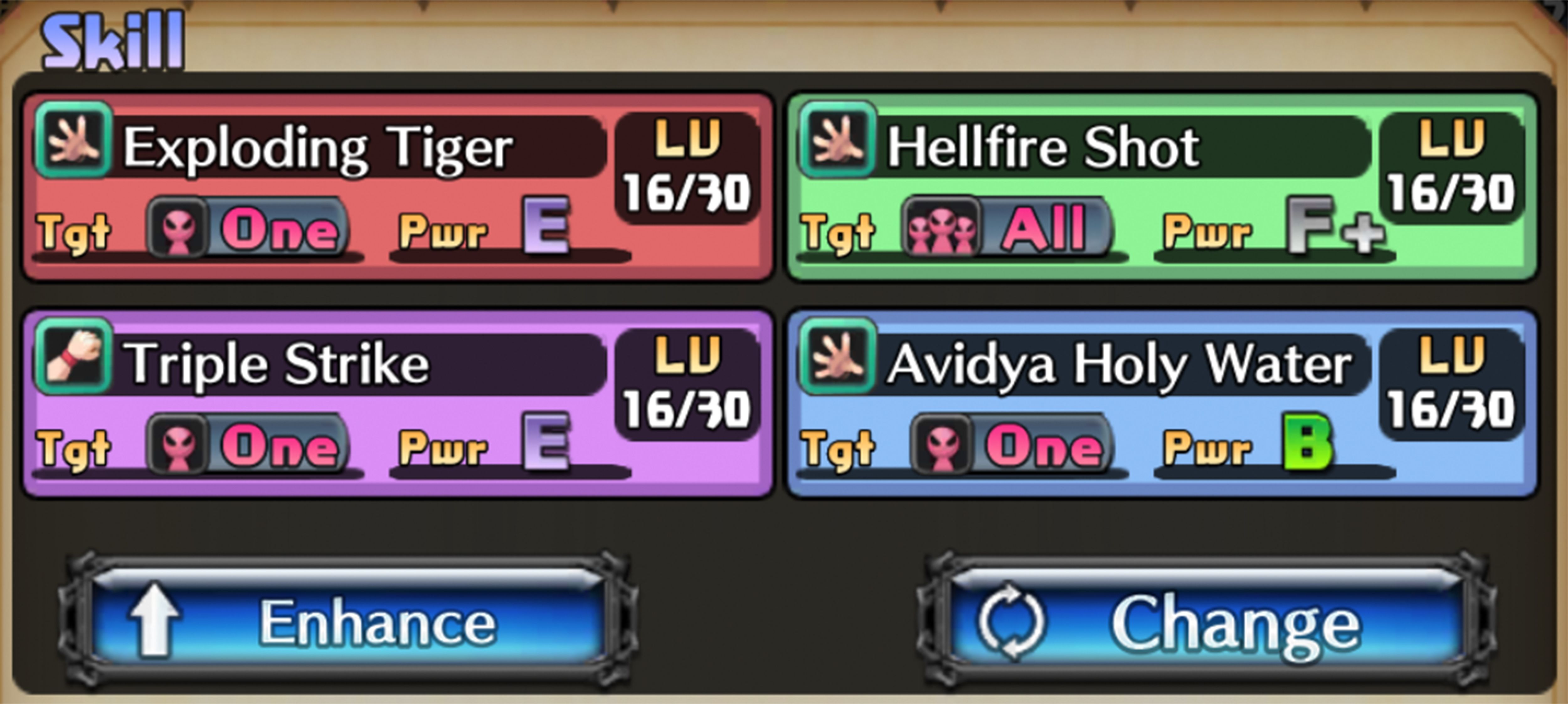 Disgaea RPG Skill selection menu
