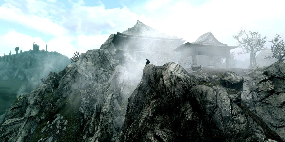 Mountain Next To Sky Haven Temple, Skyrim