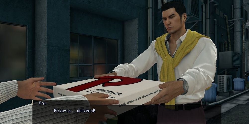 yakuza 0 kiryu delivering a pizza