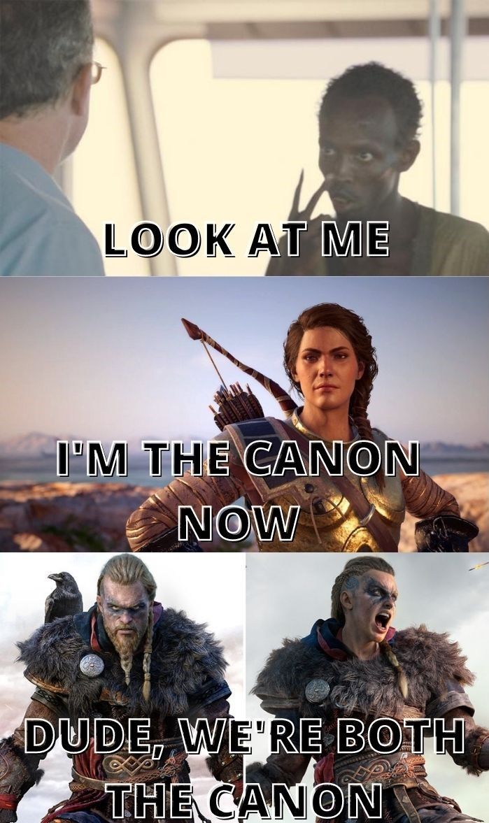 AC Odyssey VS AC Valhalla Meme Kassandra Canon Vs Eivor Canon (1)