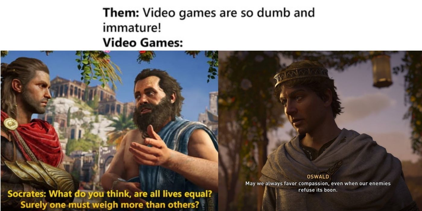 AC Valhalla VS AC Odyssey Meme Wise Moments From Oswald and Socrates