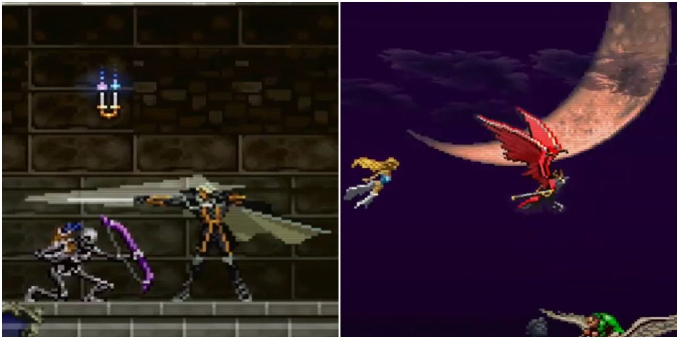 Symphony of the Night - Alucard in his humand and bat forms