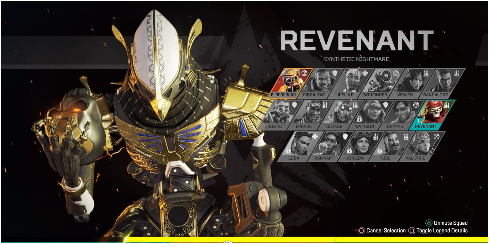 Apex Legends Arenas Legend Option Screen Revenant