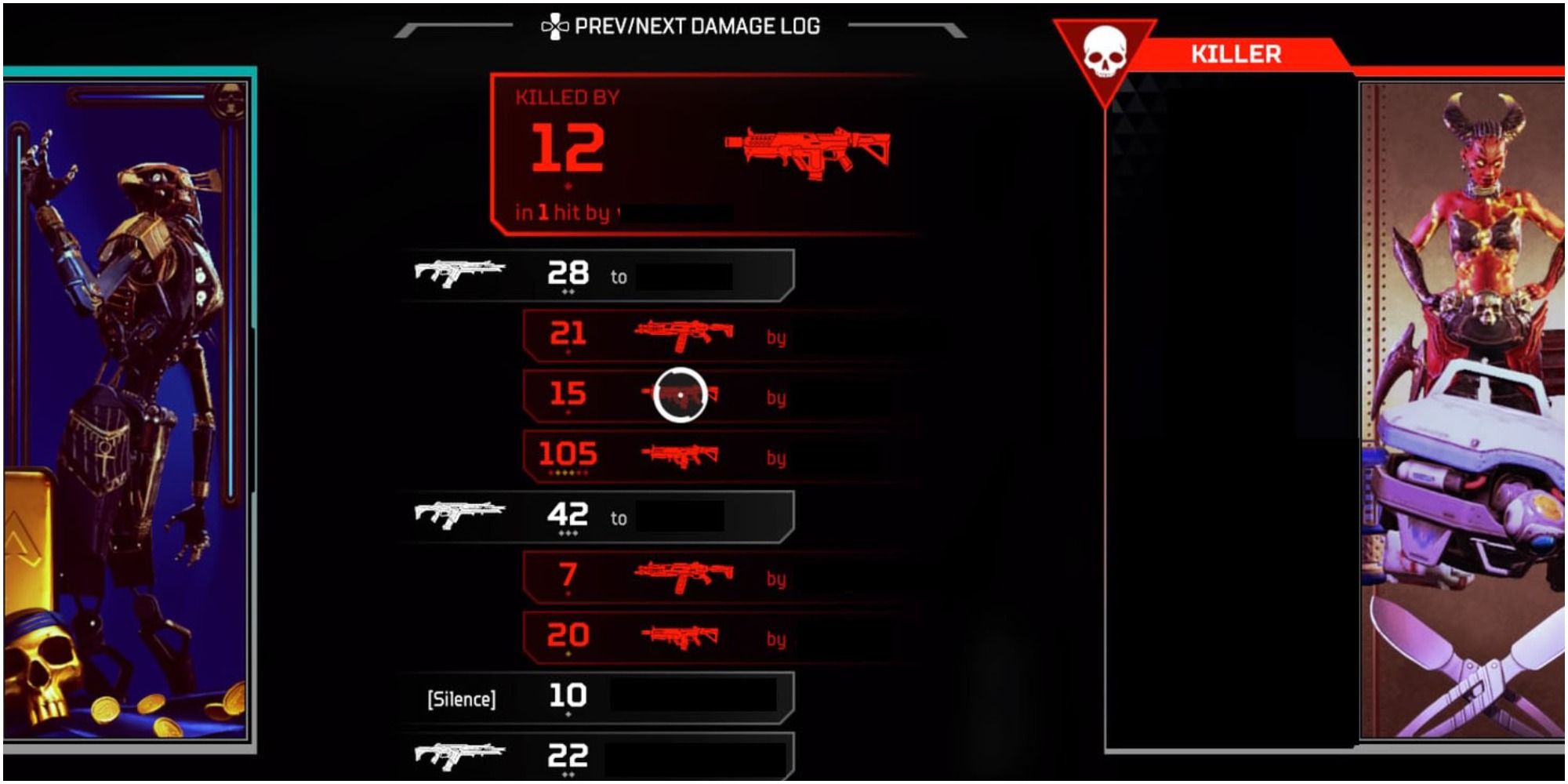 Apex Legends Death Recap Screen Arenas Mode