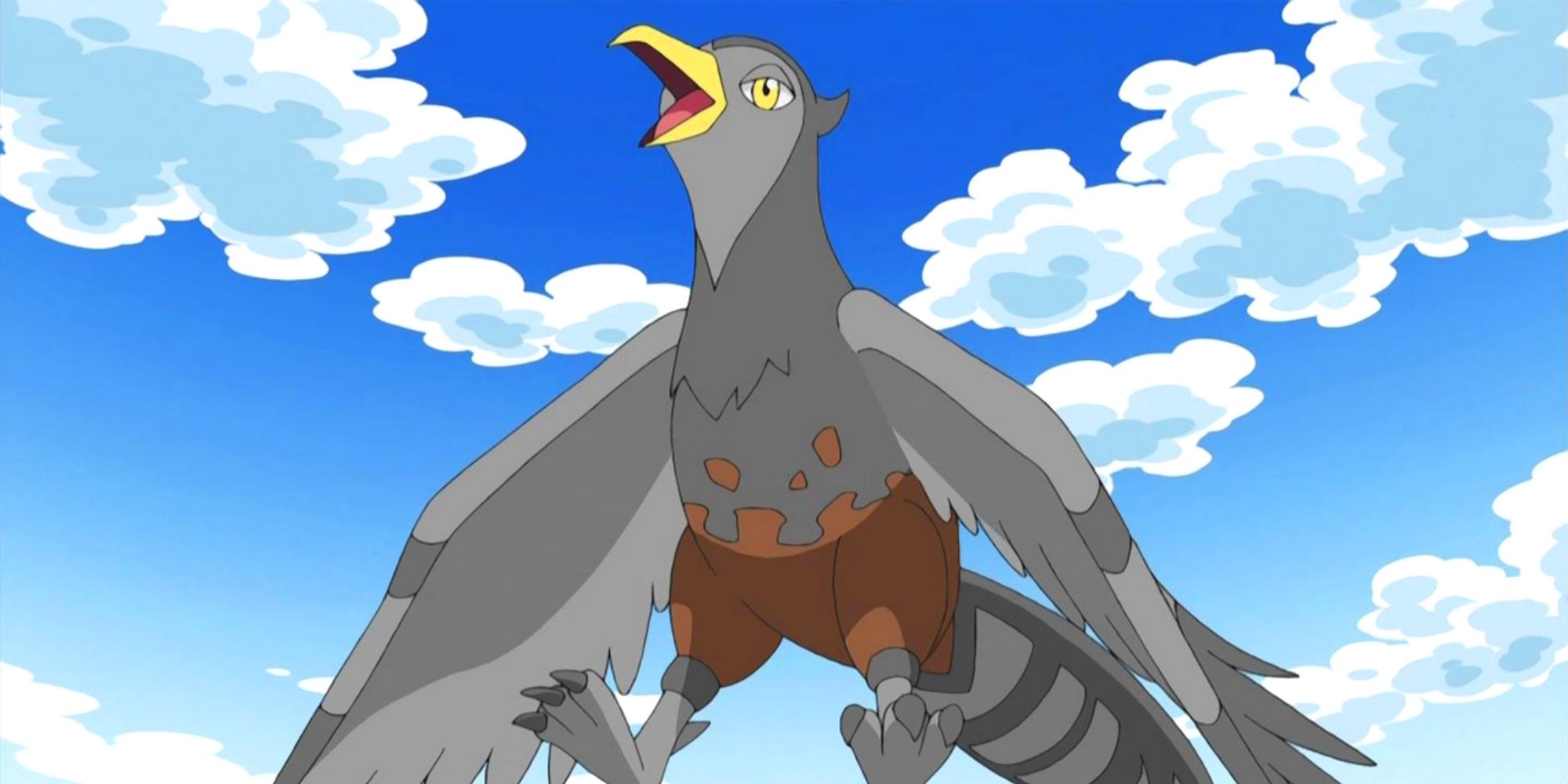Normal/Flying type pokemon anime black white female