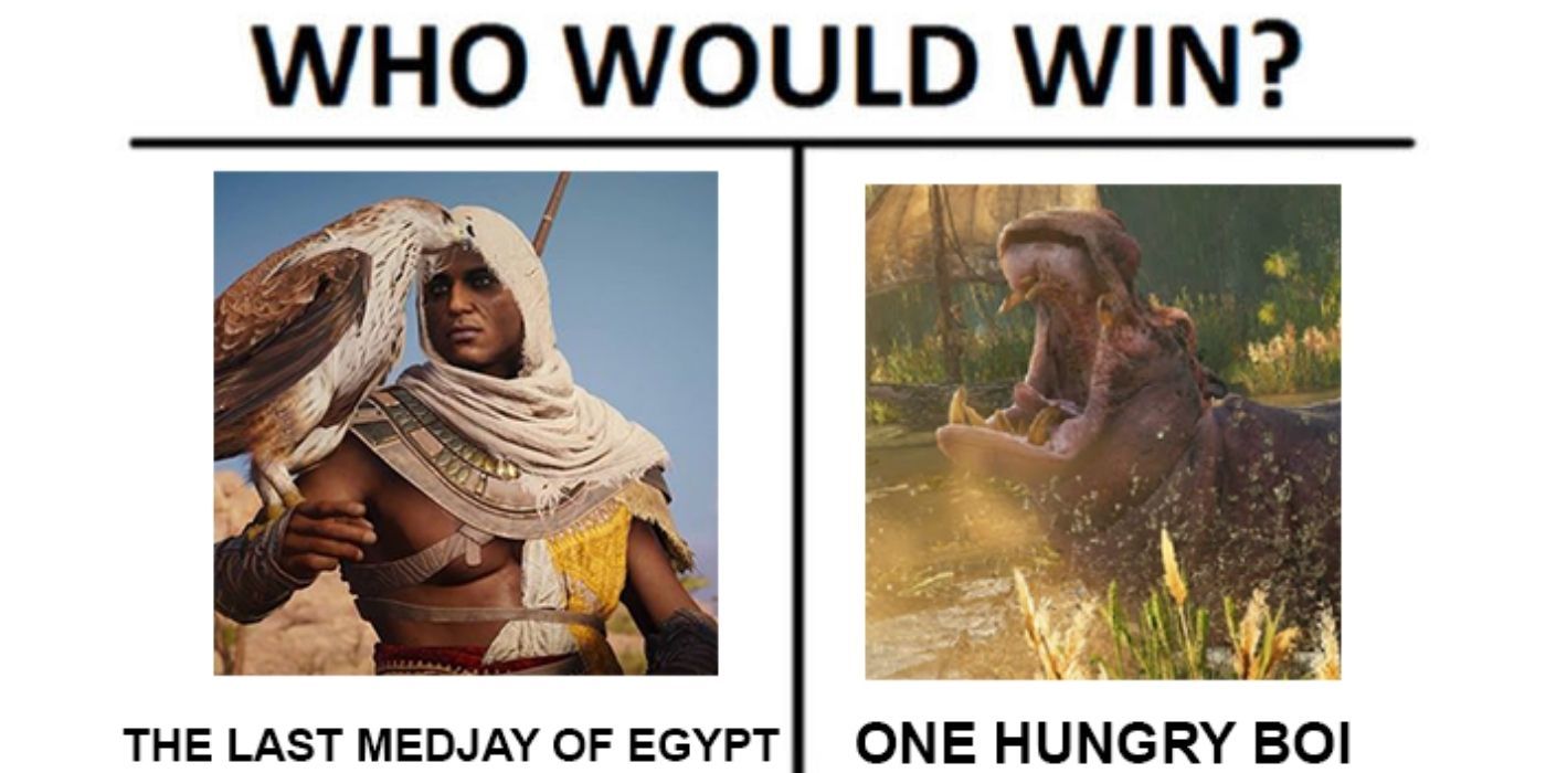 Assassins Creed Origins Meme Who whould win Medjay or Hippo Reddit User kissehh_unbanned