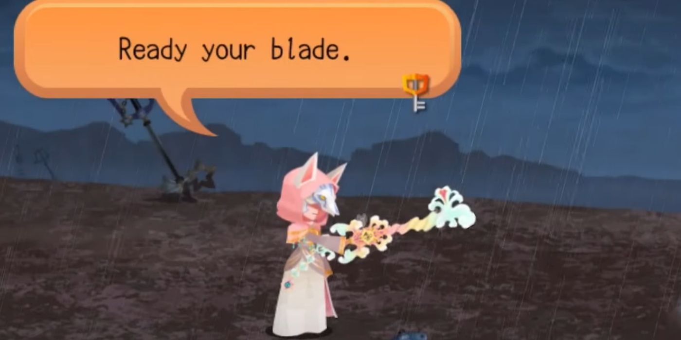 Ava Asking The Player To Wield Their Blade During The Keyblade Wars