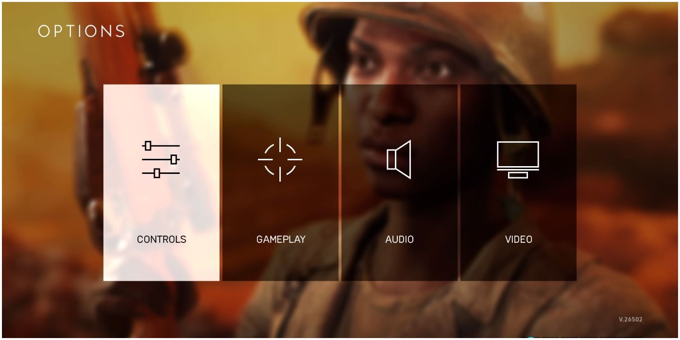 Battlefield V Options Menu Controls Section