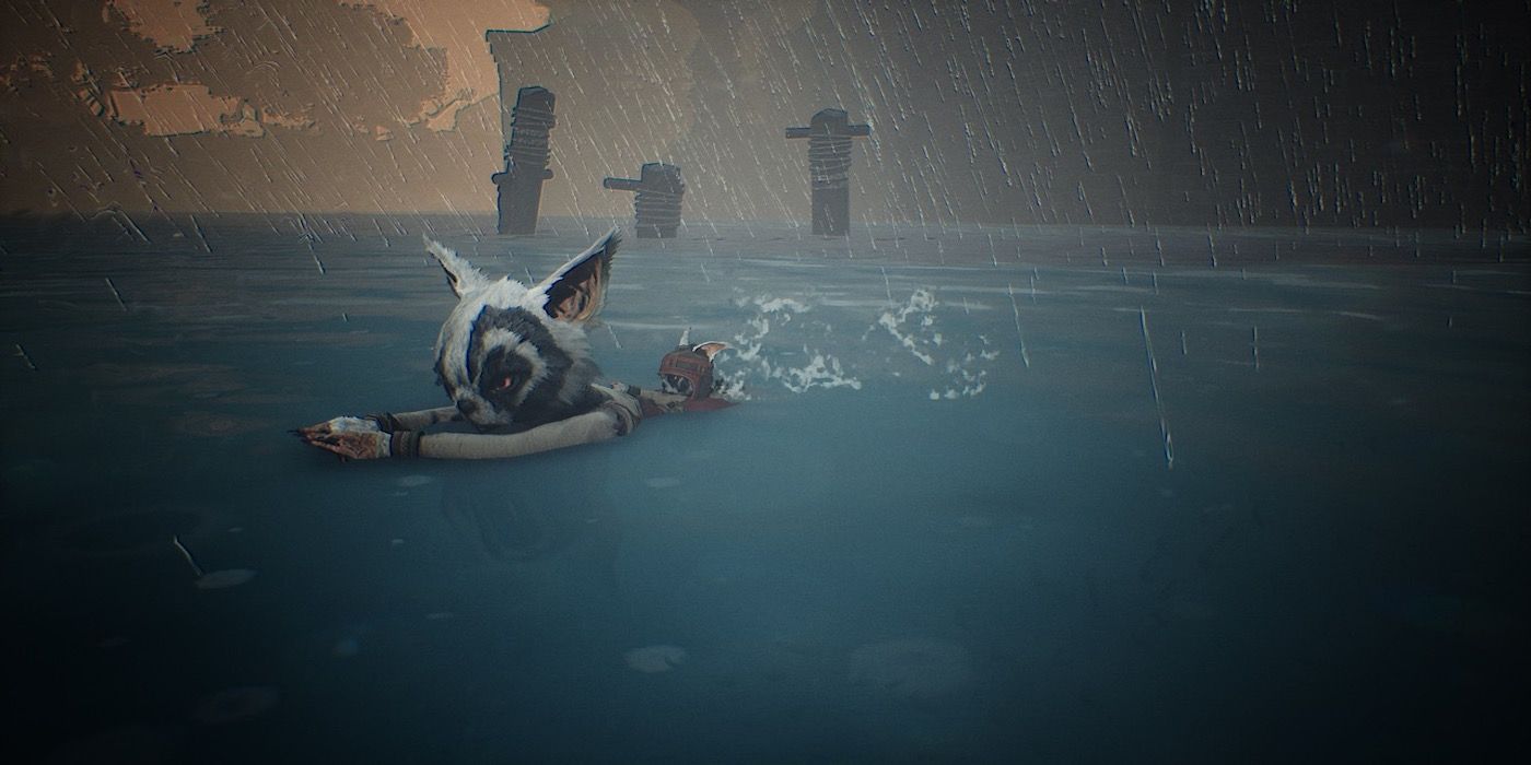 Your character and mother swimming from Biomutant