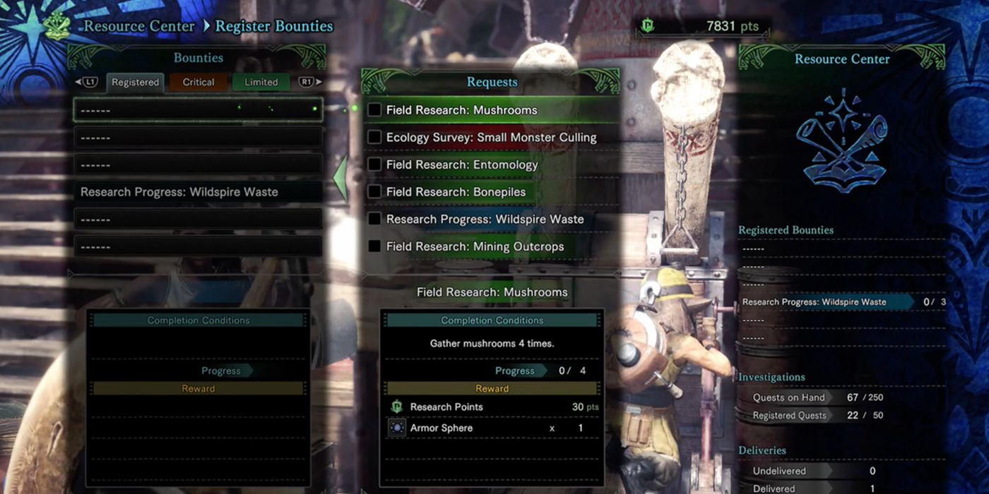 Monster Hunter World: Looking At The Requests &amp; Bounties In-Game
