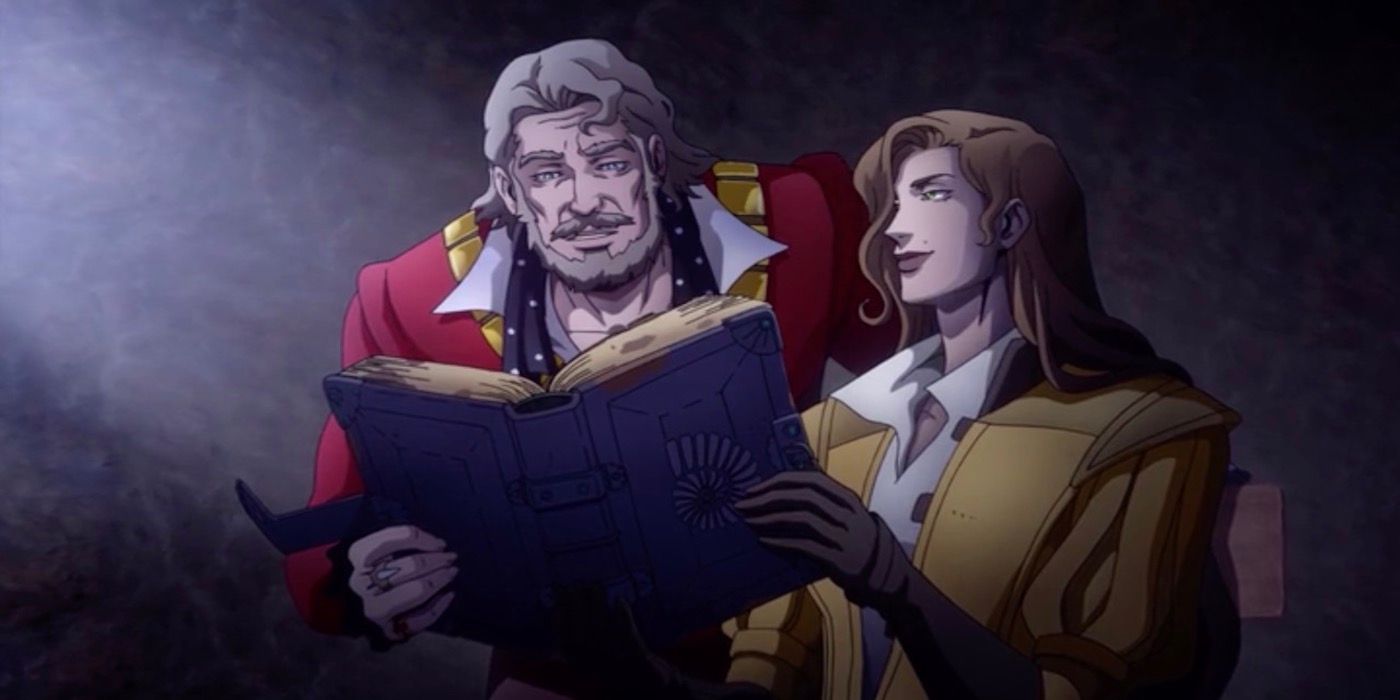 St Germain and his friend reading from the Castlevania Anime