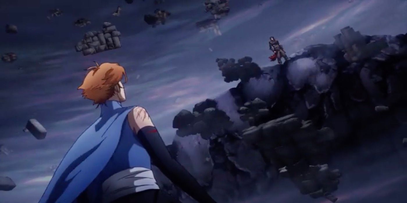 Sypha and Trevor final battle from the Castlevania Anime