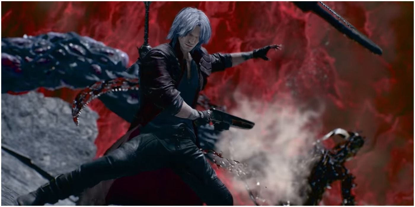 Devil May Cry 5 - Dante stylishly shooting around