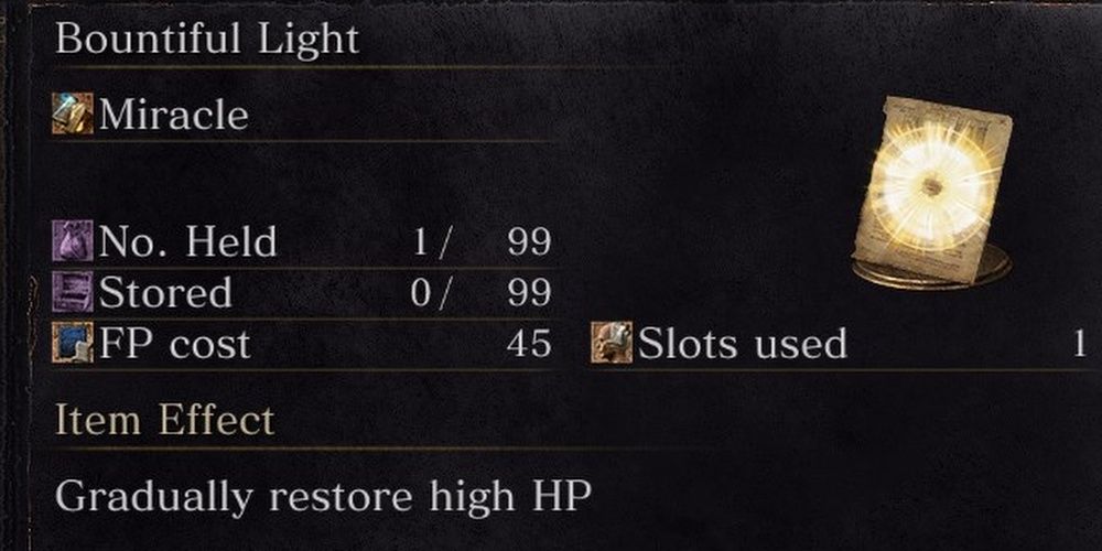 Dark Souls 3 Bountiful Light Miracle