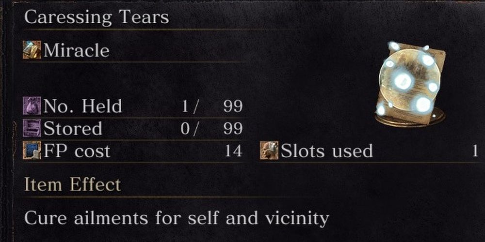 Dark Souls 3 Caressing Tears Miracle