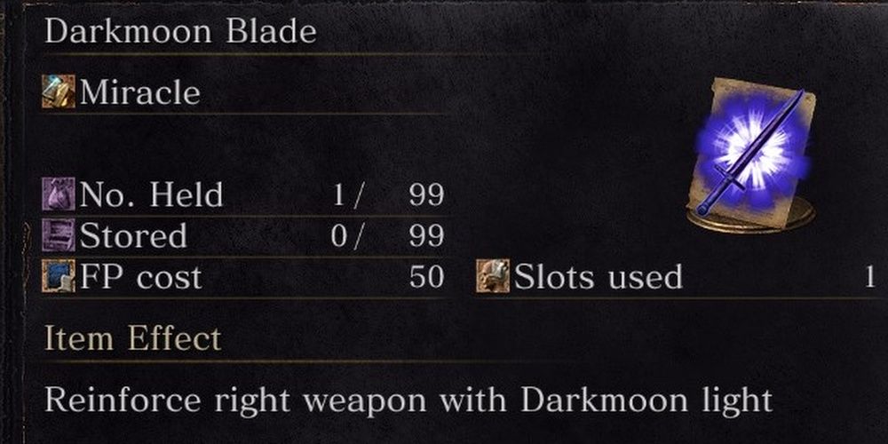 Dark Souls 3 Darkmoon Blade Miracle