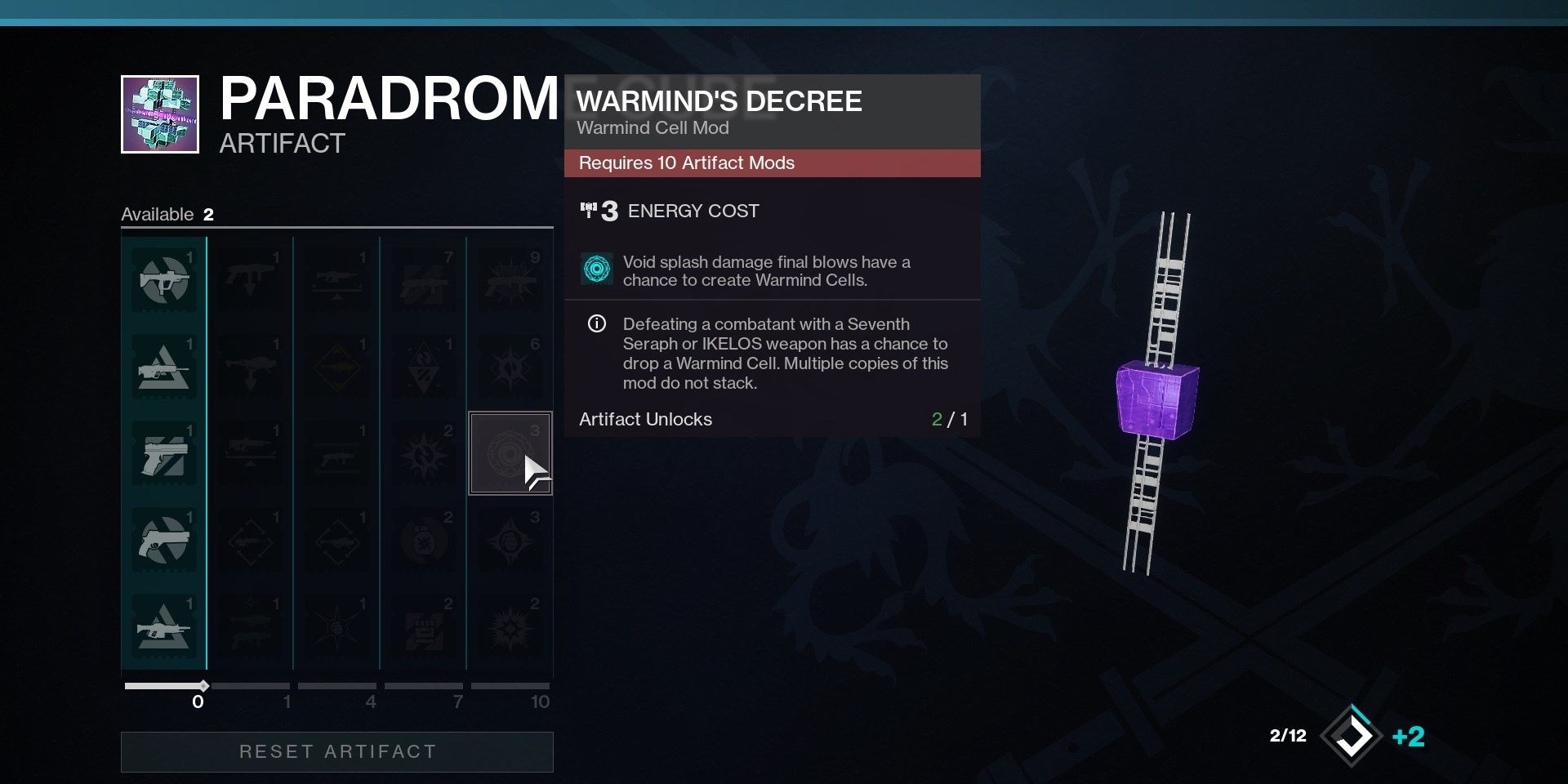 Destiny 2 Paradrome Cube Warmind's Decree Mod