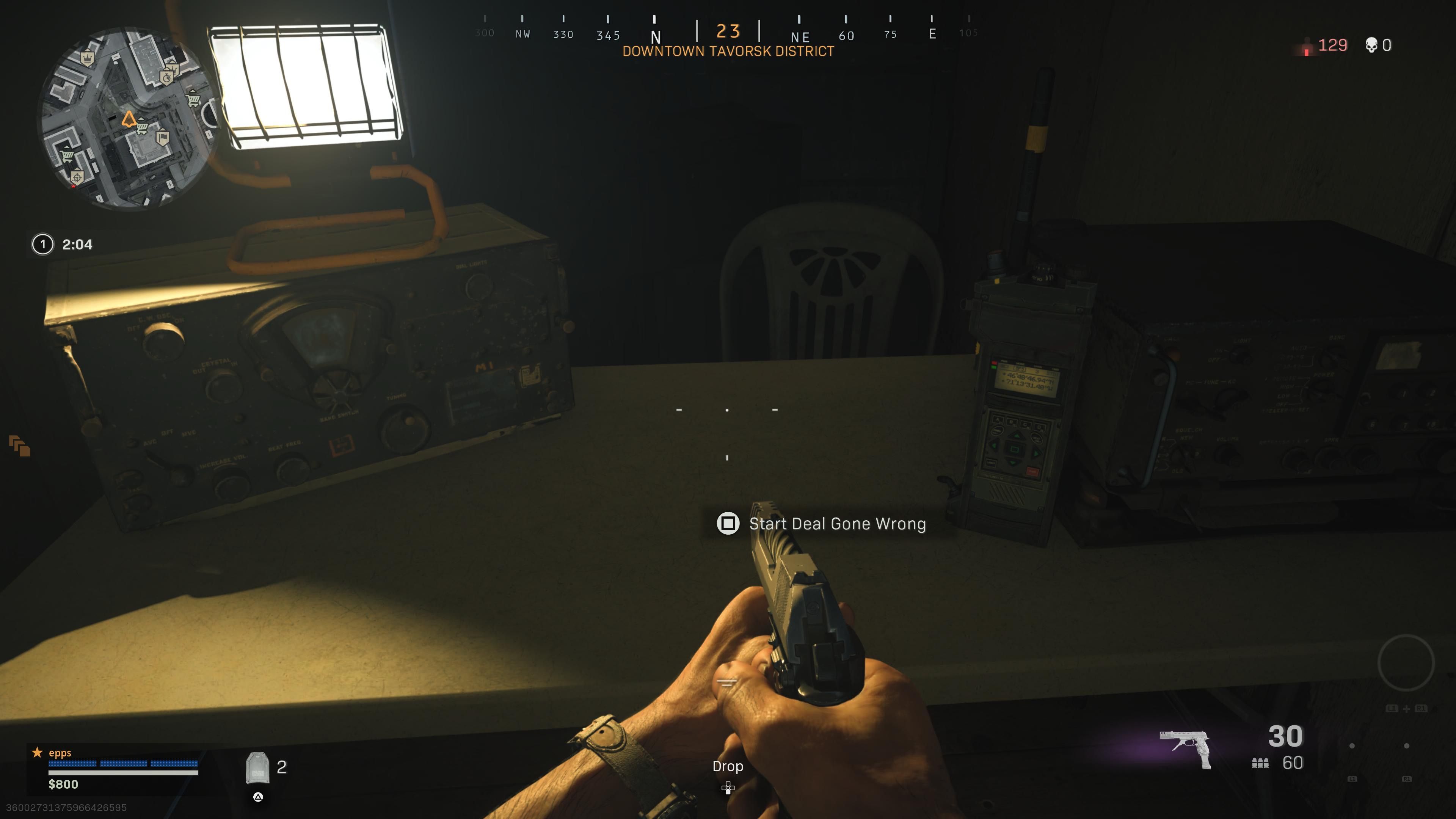 Starting table for the Deal Gone Wrong mission at Nakatomi Plaza