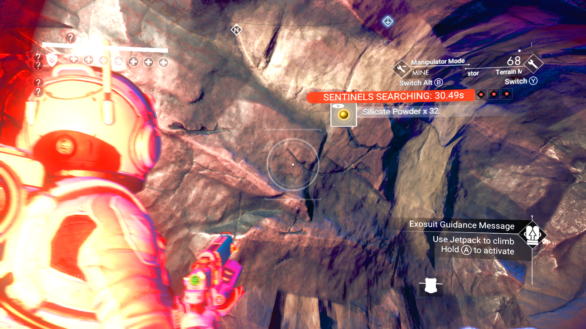 hiding from sentinels underground in no man's sky