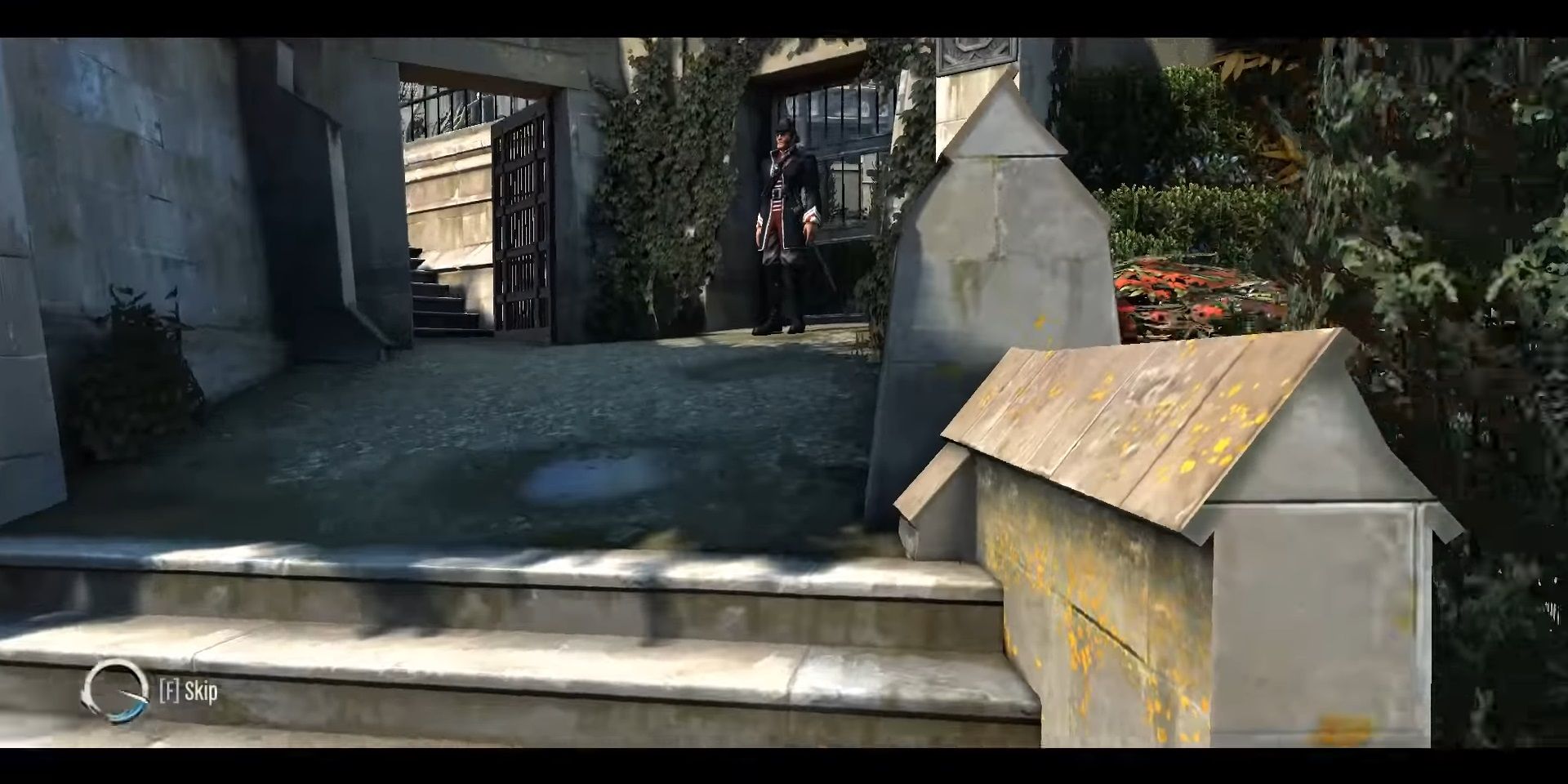 Dishonored - Skip option shows up as soon as the cutscene starts