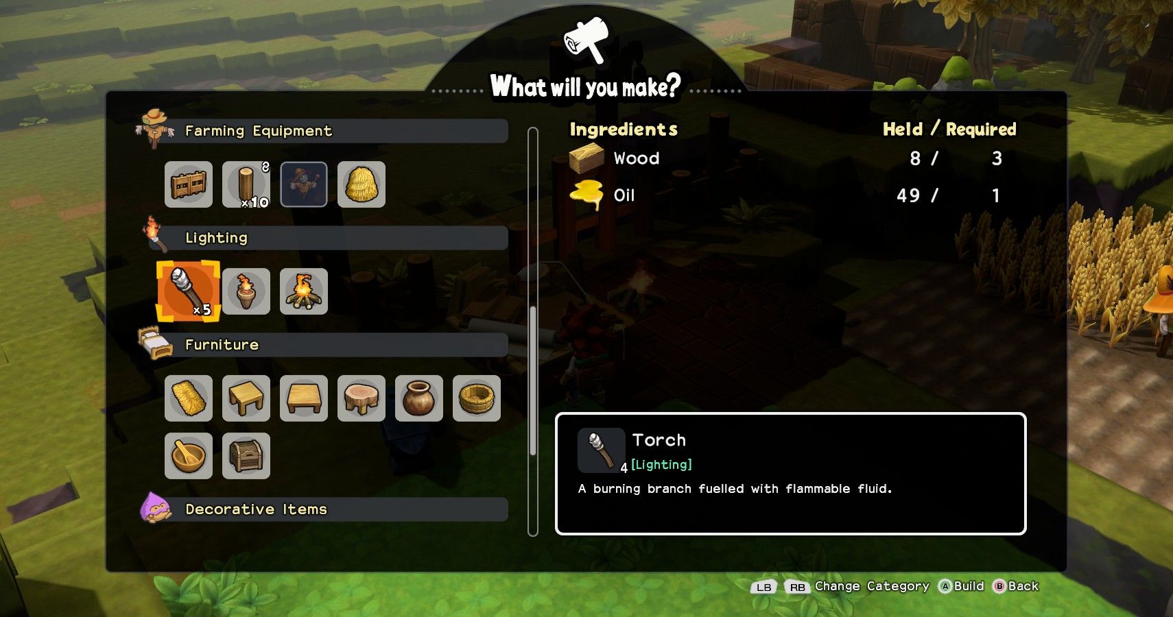 Dragon Quest Builders 2 How To Make Torches