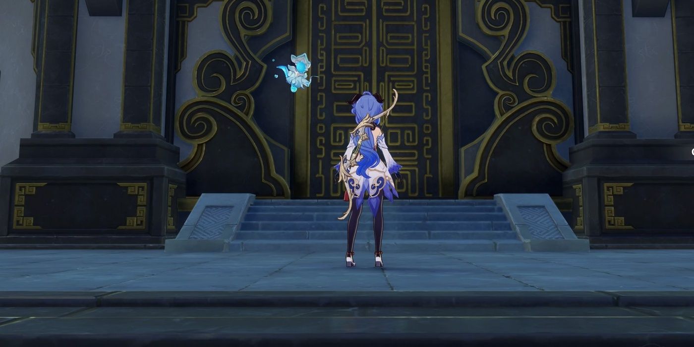 Golden House Entrance With Ganyu