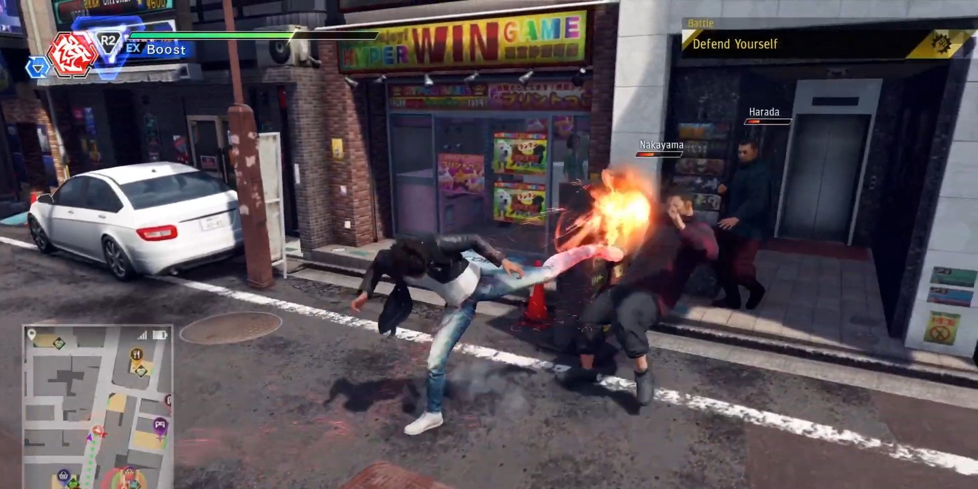 Judgment - Yagami has a mean back kick
