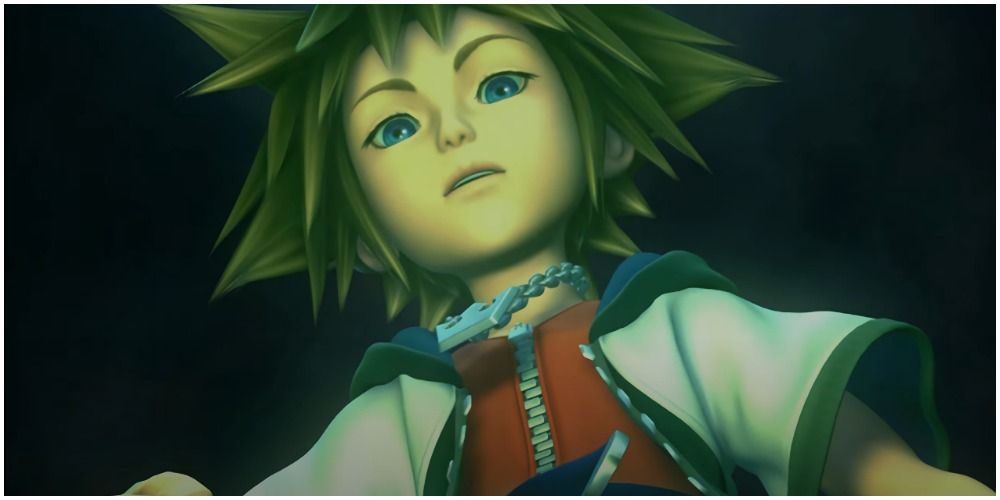 Sora in the Opening of Kingdom Hearts 1