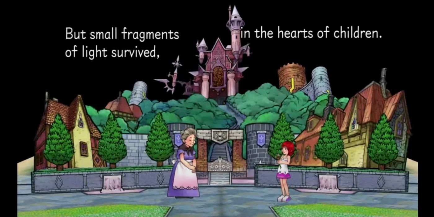 Kairi's Granmother telling her about the age of fairytales