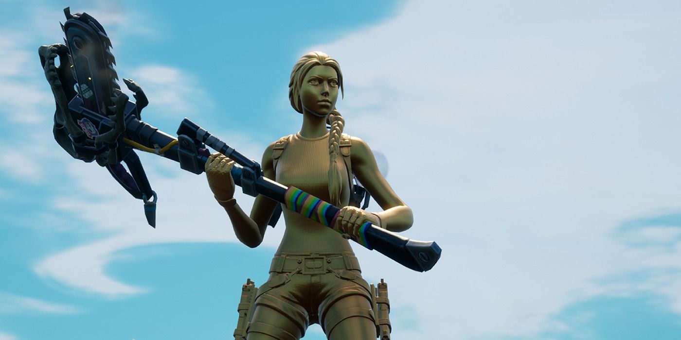 Lara Croft Fortnite gold skin